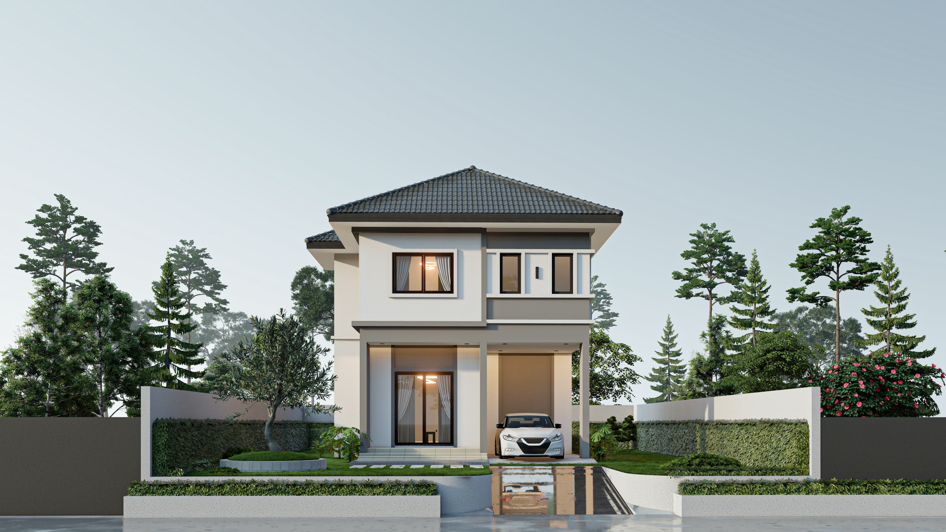 แบบบ้าน the lux 144 สไตล์ Contemporary 3 ชั้น 3 ห้องนอน 144 ตร.ม. โดย The Lux House รับสร้างบ้าน มหาสารคาม